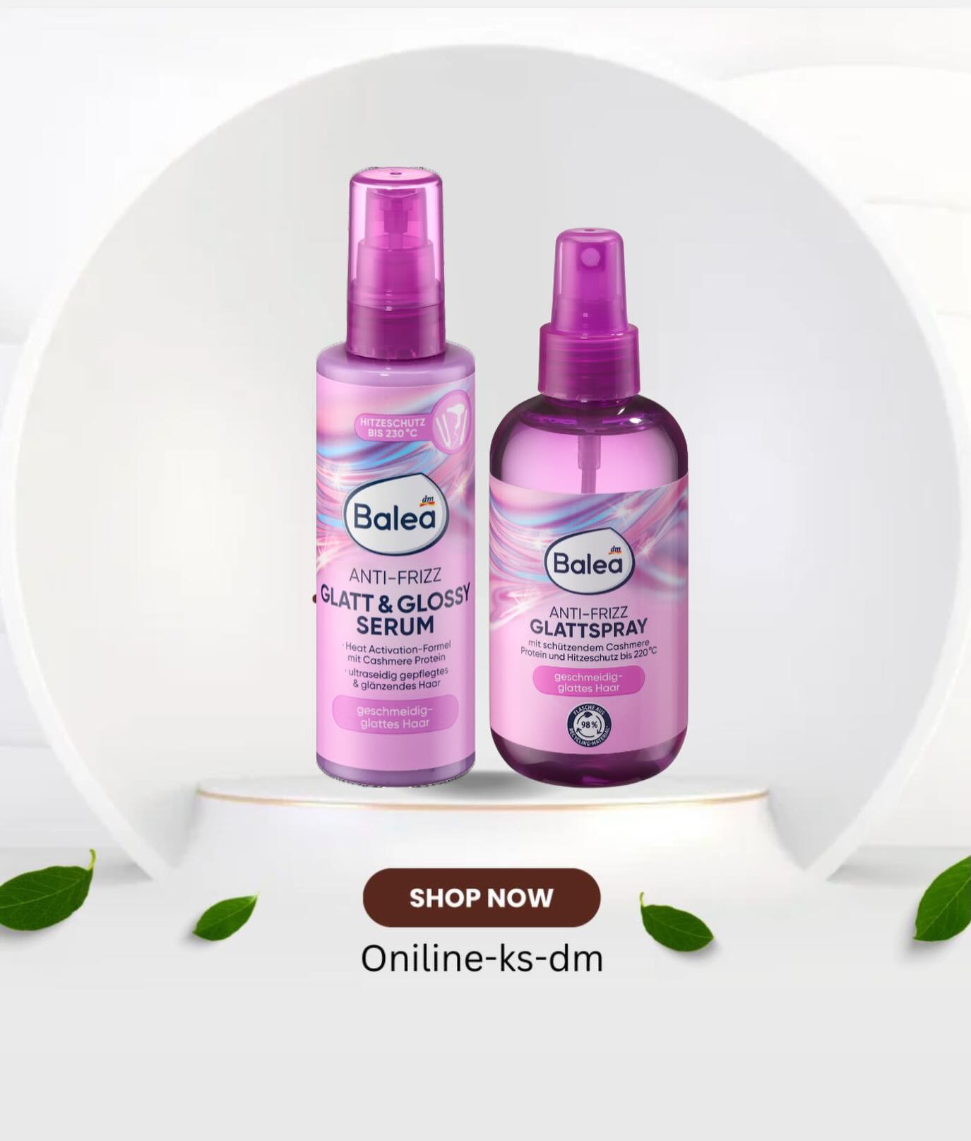 Serum dhe sprej Balea kundër frizz për flokë – 💄𝓞𝓷𝓵𝓲𝓷𝓮.𝓴𝓼.𝓭𝓶🧴