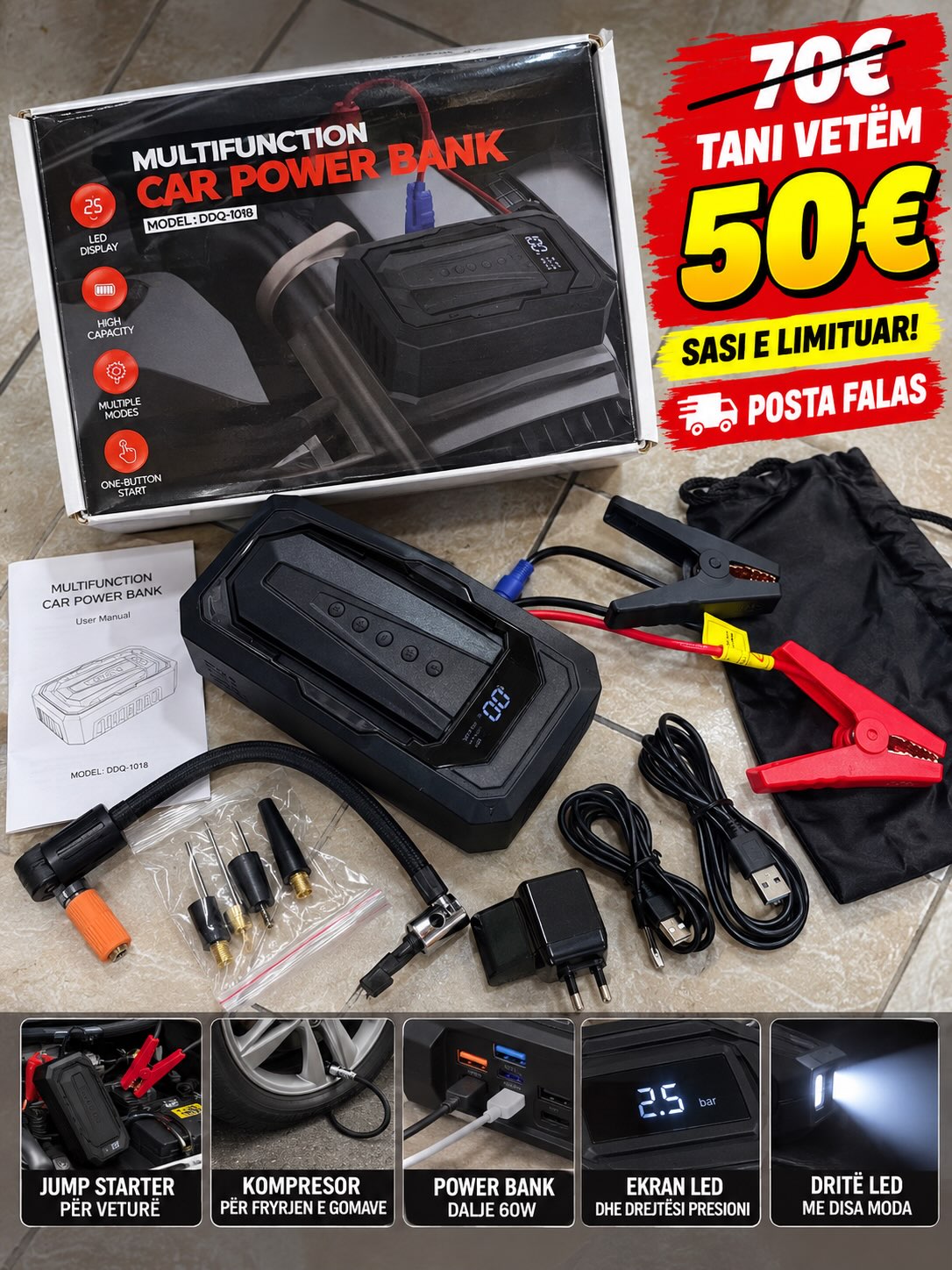 Power bank për veturë me jump starter – ONLY Shop (2)
