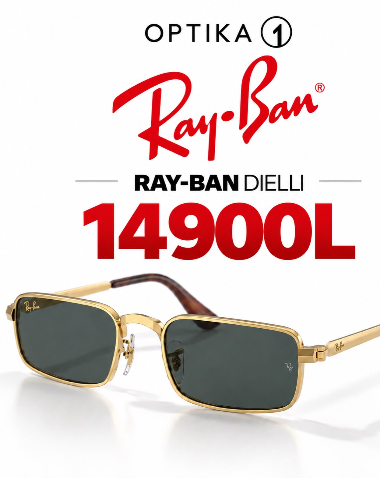 Syze dielli Ray-Ban me skelet ari drejtkëndëshe – Optika 1 (2)