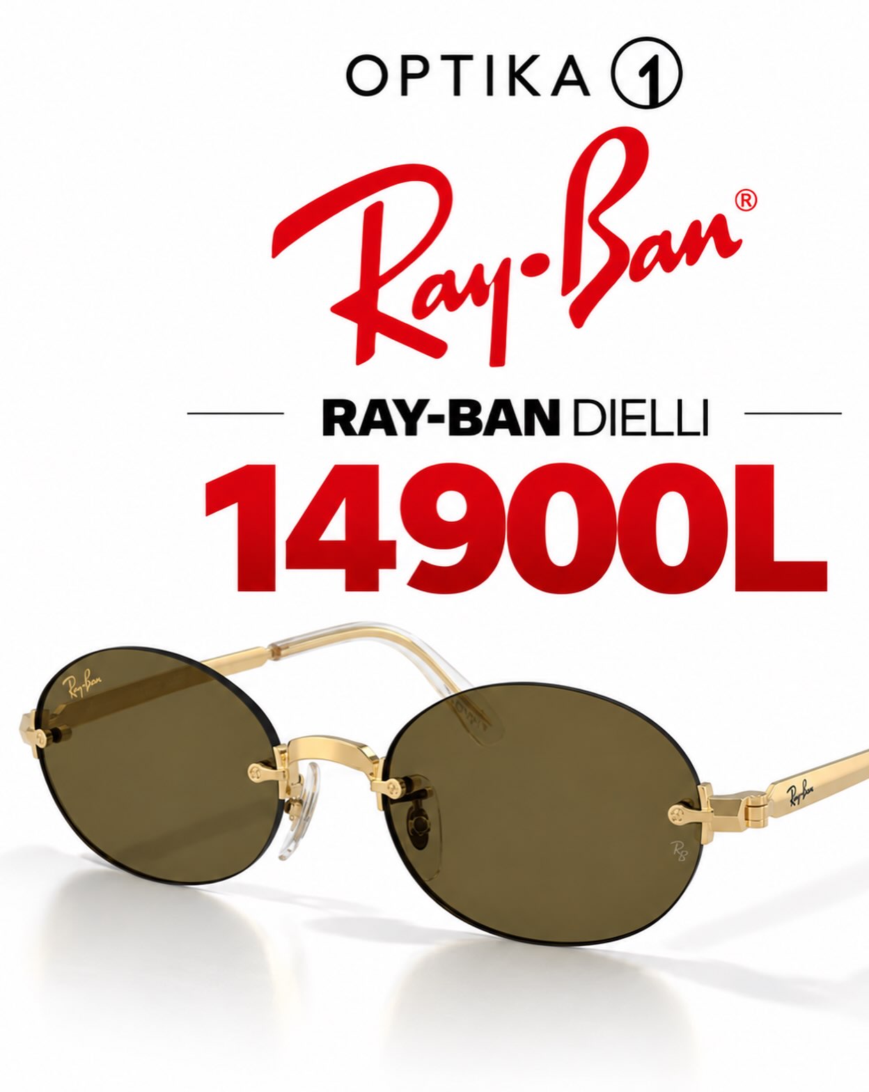 Syze dielli Ray-Ban me skelet ari drejtkëndëshe – Optika 1 (3)