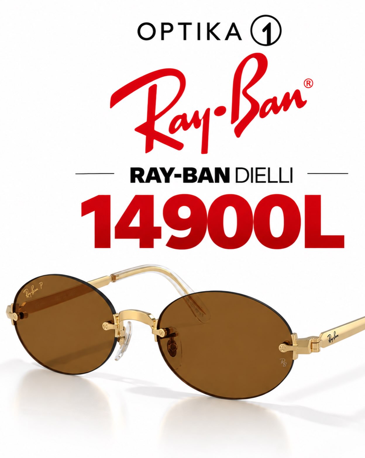 Syze dielli Ray-Ban me skelet ari drejtkëndëshe – Optika 1 (4)