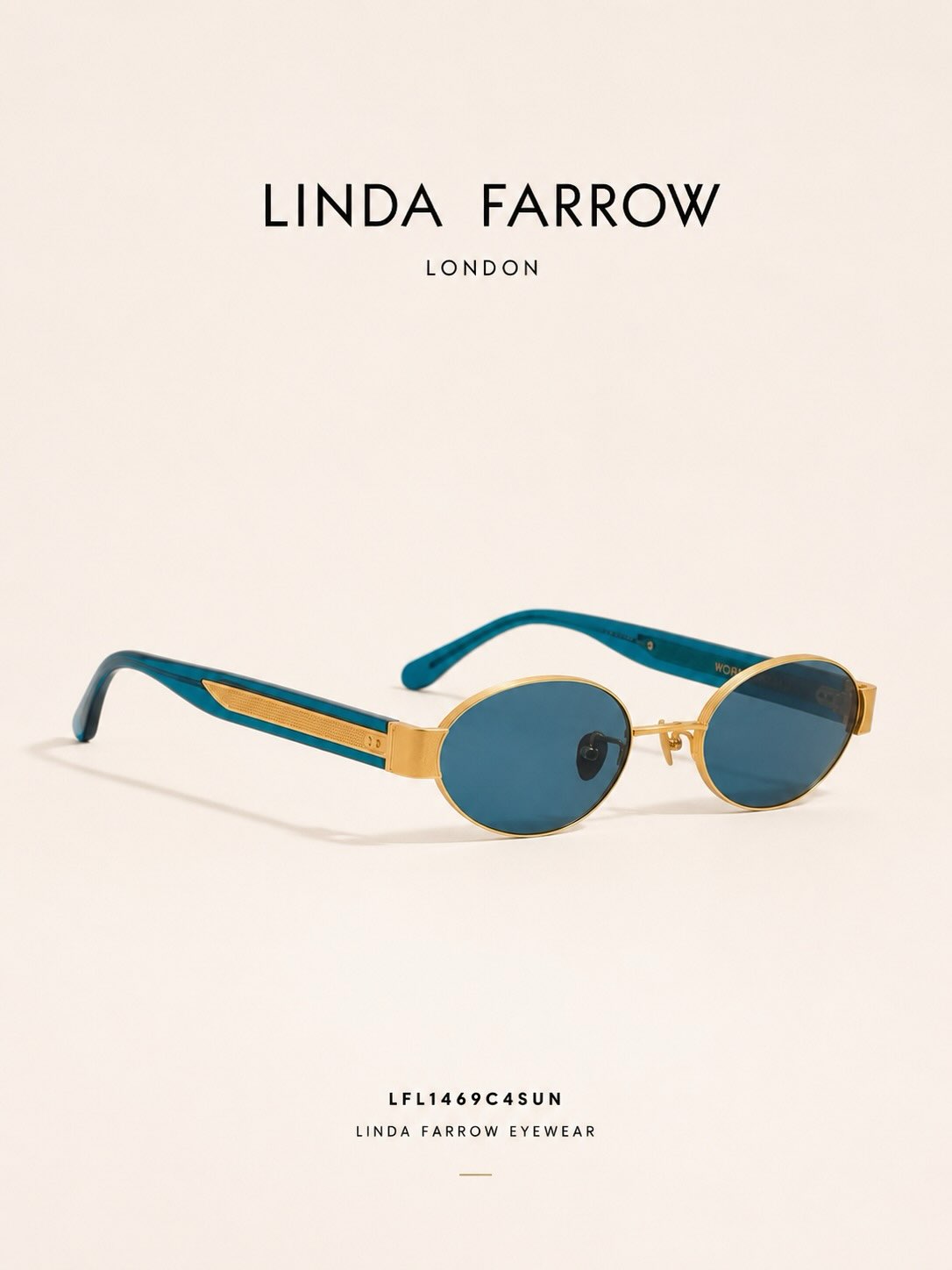 Syze dielli Linda Farrow me skelet ari dhe blu – Optika 1