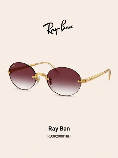 Syze dielli Ray-Ban ovale me xham bordo
