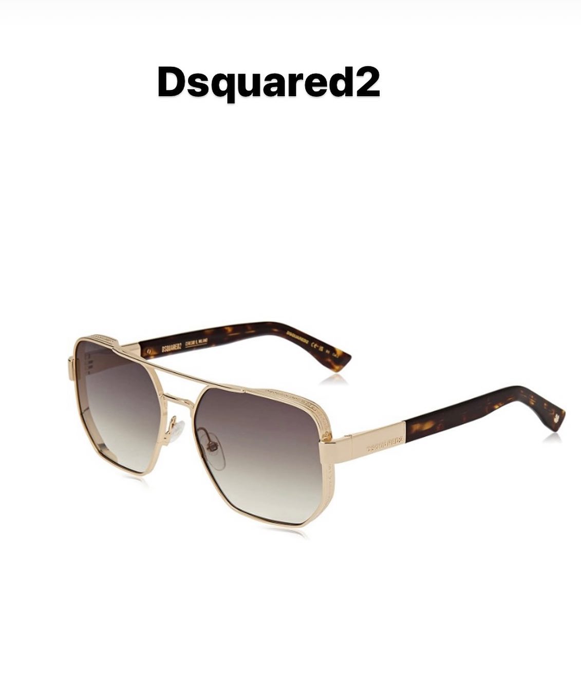 Syze dielli Dsquared2 me kornizë ari – Syze origjinale