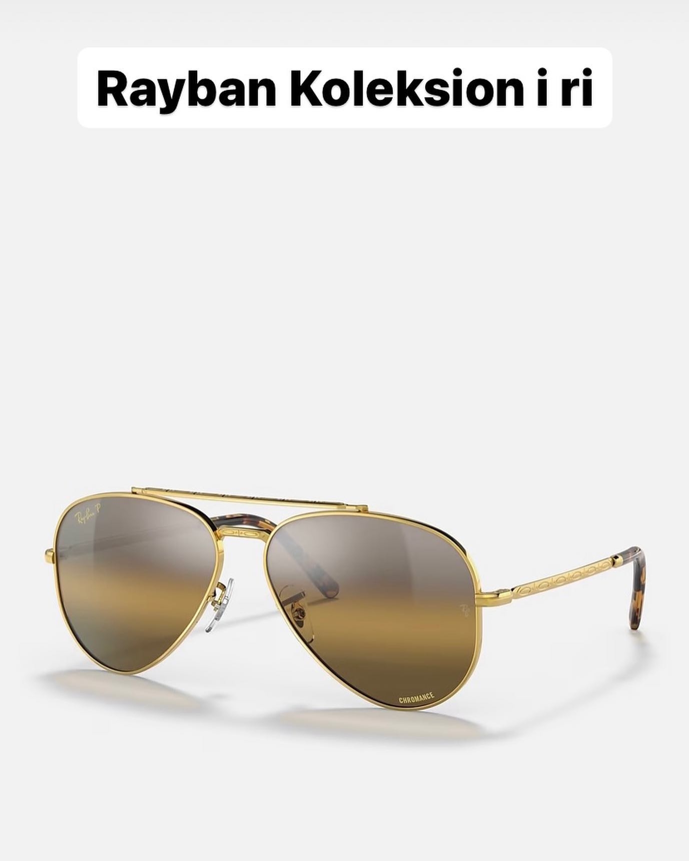 Syze dielli Ray-Ban aviator të arta – Syze origjinale