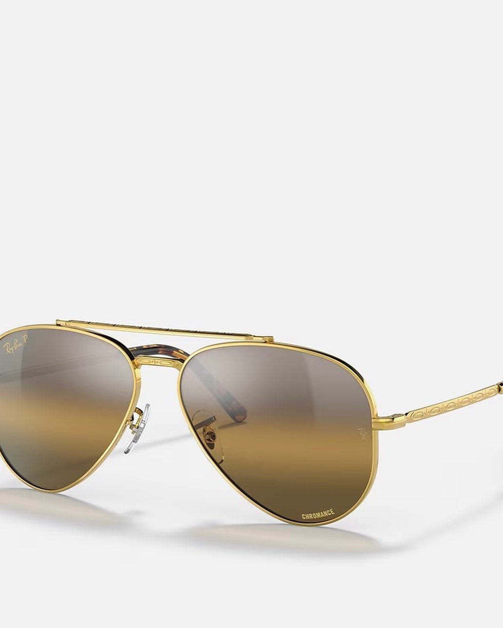 Syze dielli Ray-Ban aviator të arta – Syze origjinale (2)