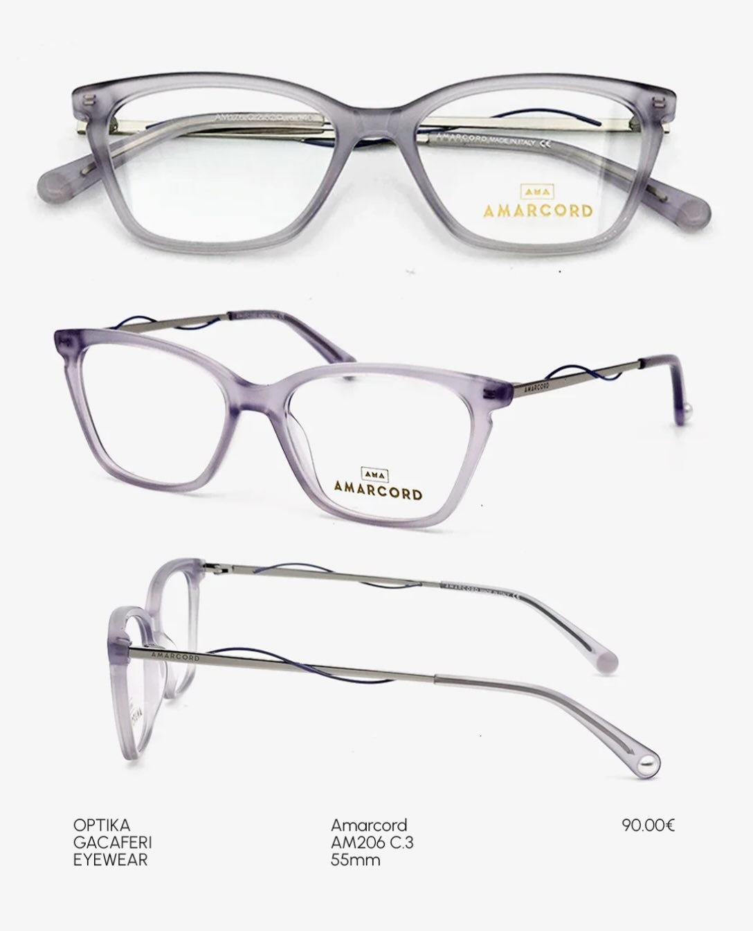 Korniza optike Amarcord AM206 ngjyrë vjollcë – Optika Gacaferi