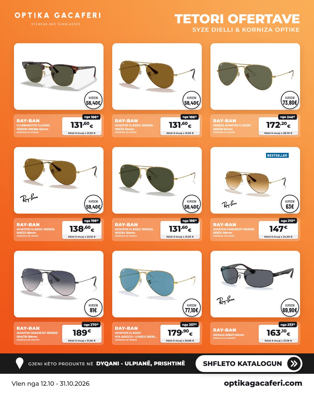 Syze dielli Ray-Ban dhe korniza optike në zbritje – Optika Gacaferi (2)