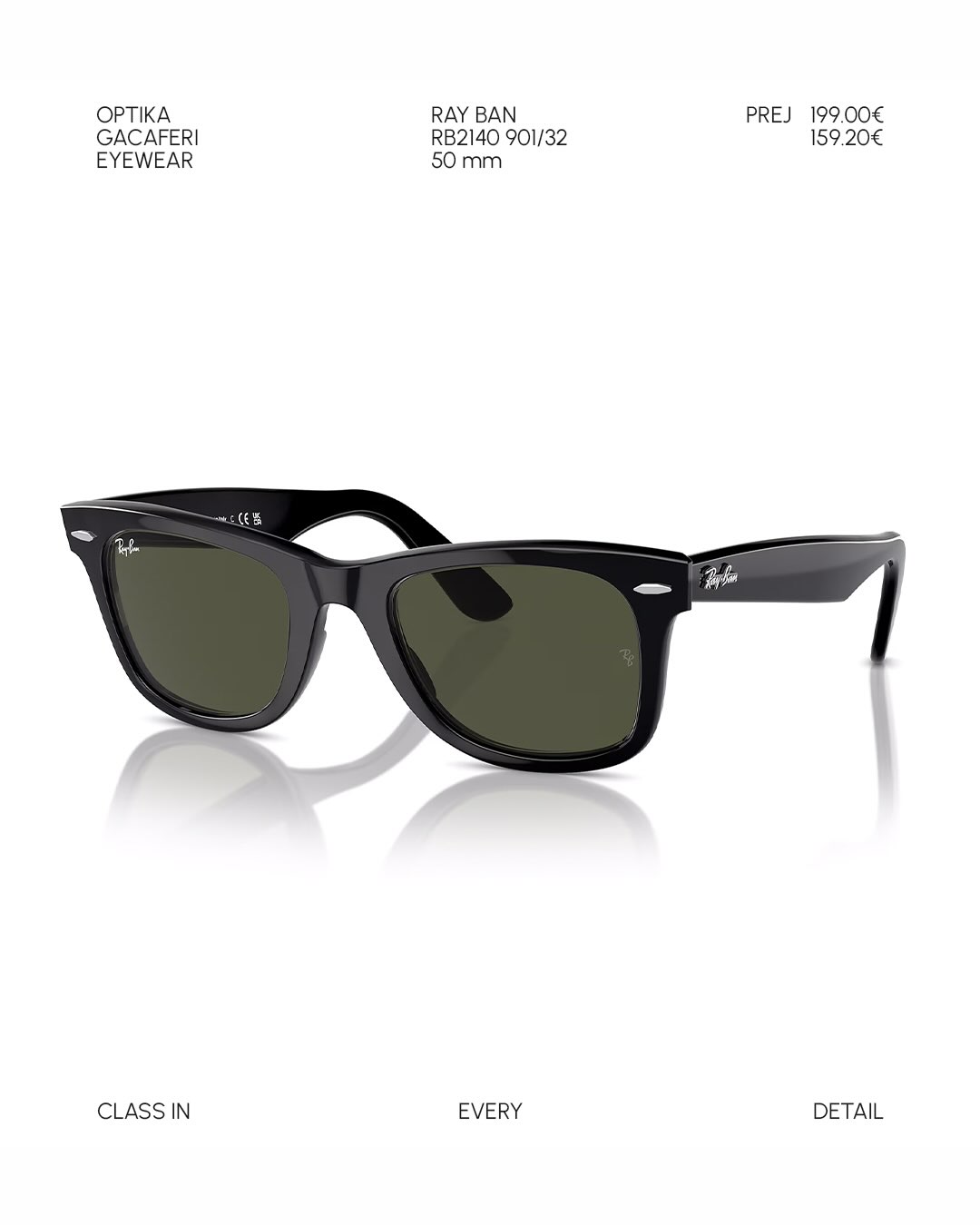 Syze dielli Ray-Ban Original Wayfarer Classic – Optika Gacaferi (2)