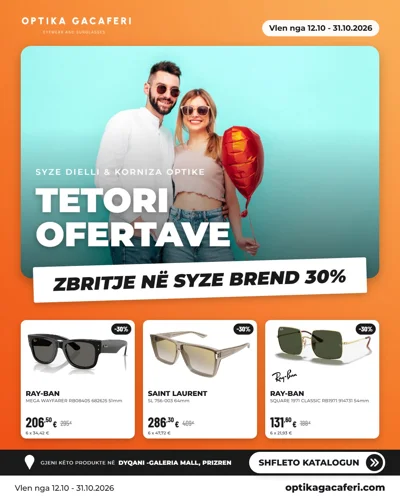 Syze dielli Ray-Ban dhe Saint Laurent në zbritje