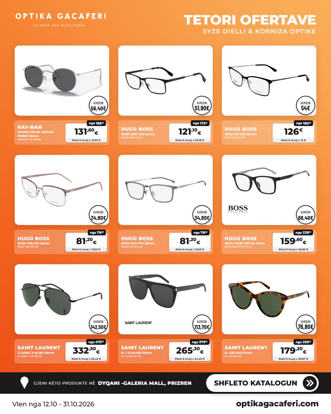 Syze dielli Ray-Ban dhe Saint Laurent në zbritje – Optika Gacaferi (3)