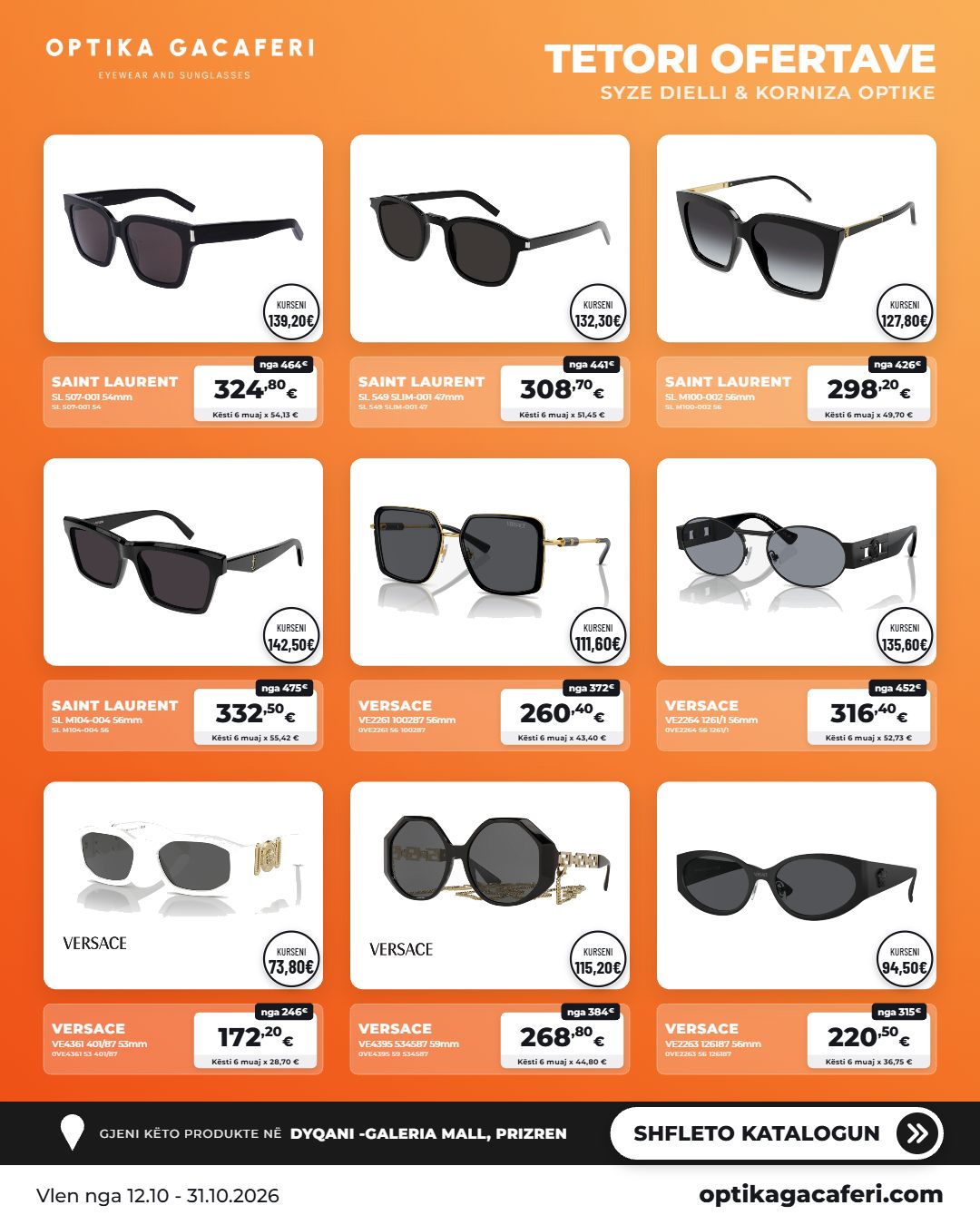Syze dielli Ray-Ban dhe Saint Laurent në zbritje – Optika Gacaferi (4)