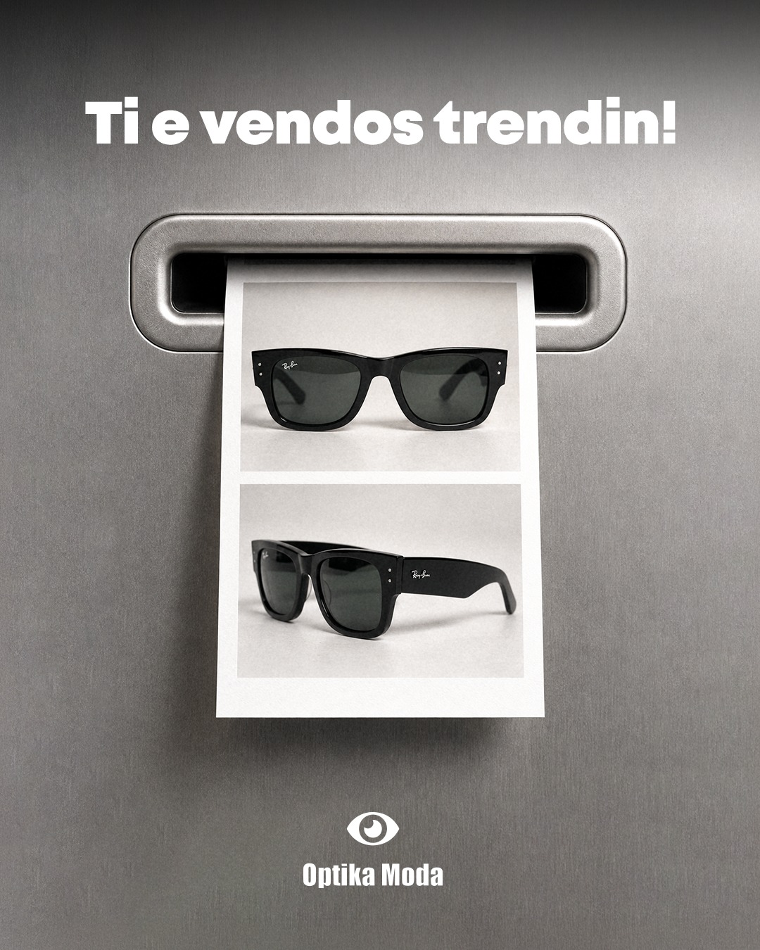 Syze dielli Ray-Ban të zeza katrore – Optika Moda