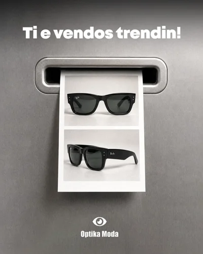 Syze dielli Ray-Ban të zeza katrore
