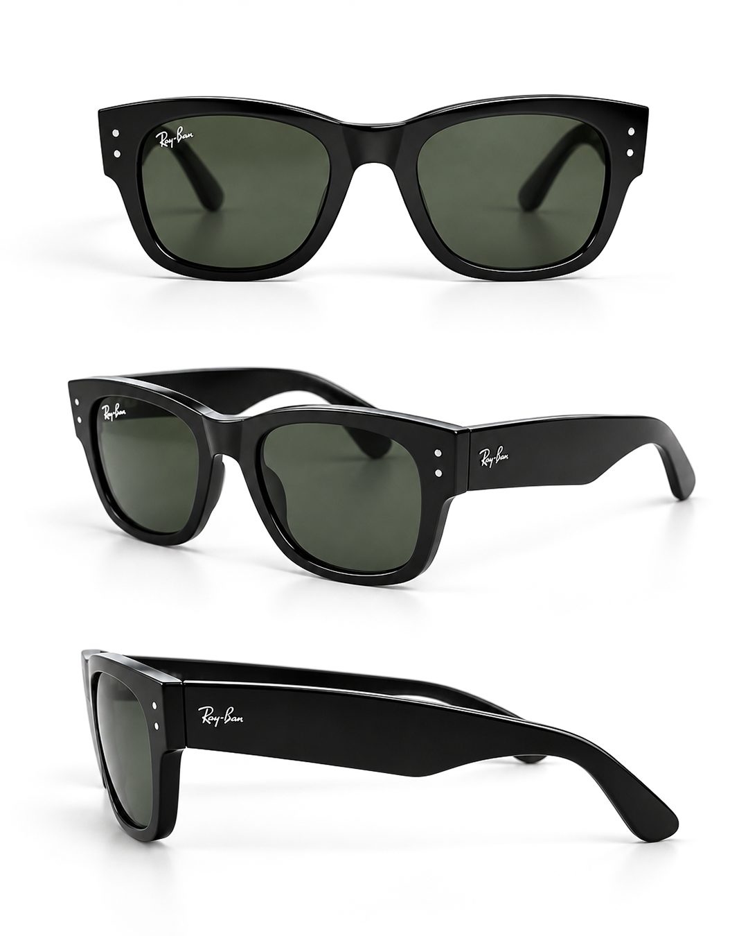 Syze dielli Ray-Ban të zeza katrore – Optika Moda (2)