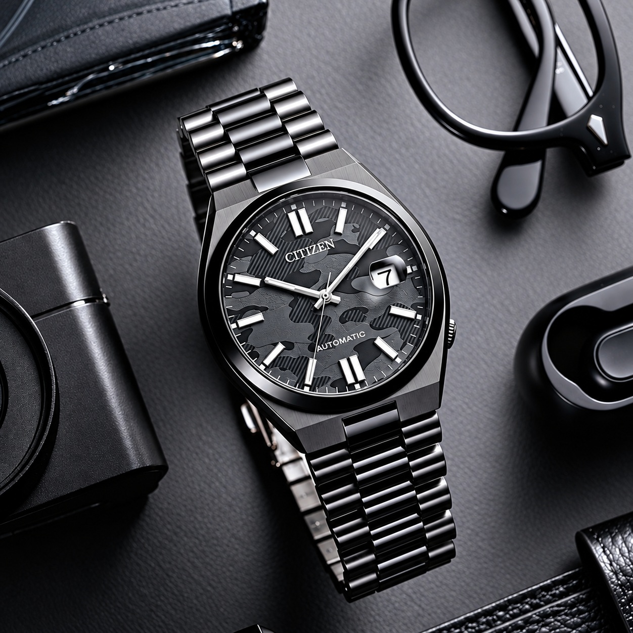 Orë Citizen automatike e zezë kamuflazh – ORA - Watches & Optics
