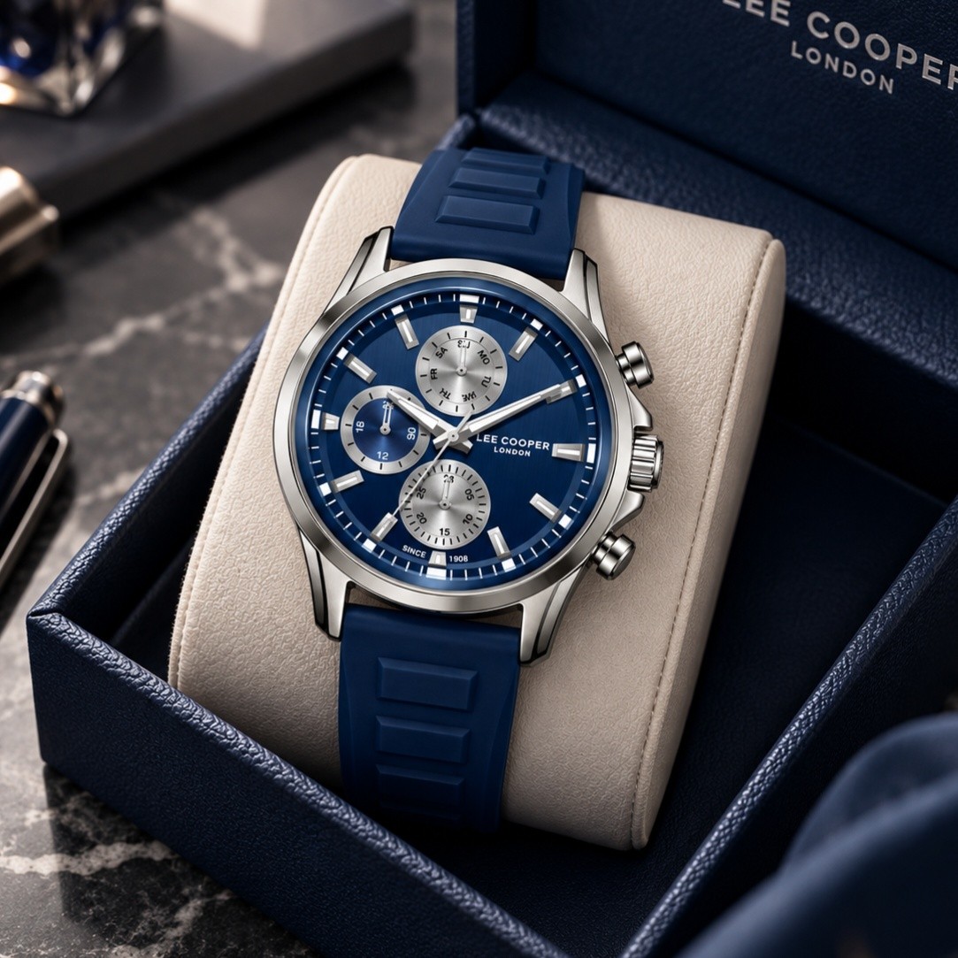 Orë Lee Cooper kronograf me rrip blu – ORA - Watches & Optics
