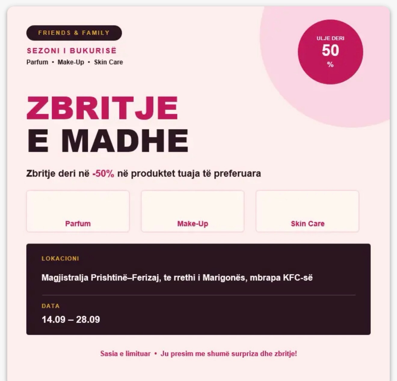 Parfume, makeup dhe kujdes lëkure me zbritje – Orbico Kosova Beauty