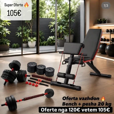 Stol ushtrimesh me pesha 20 kg