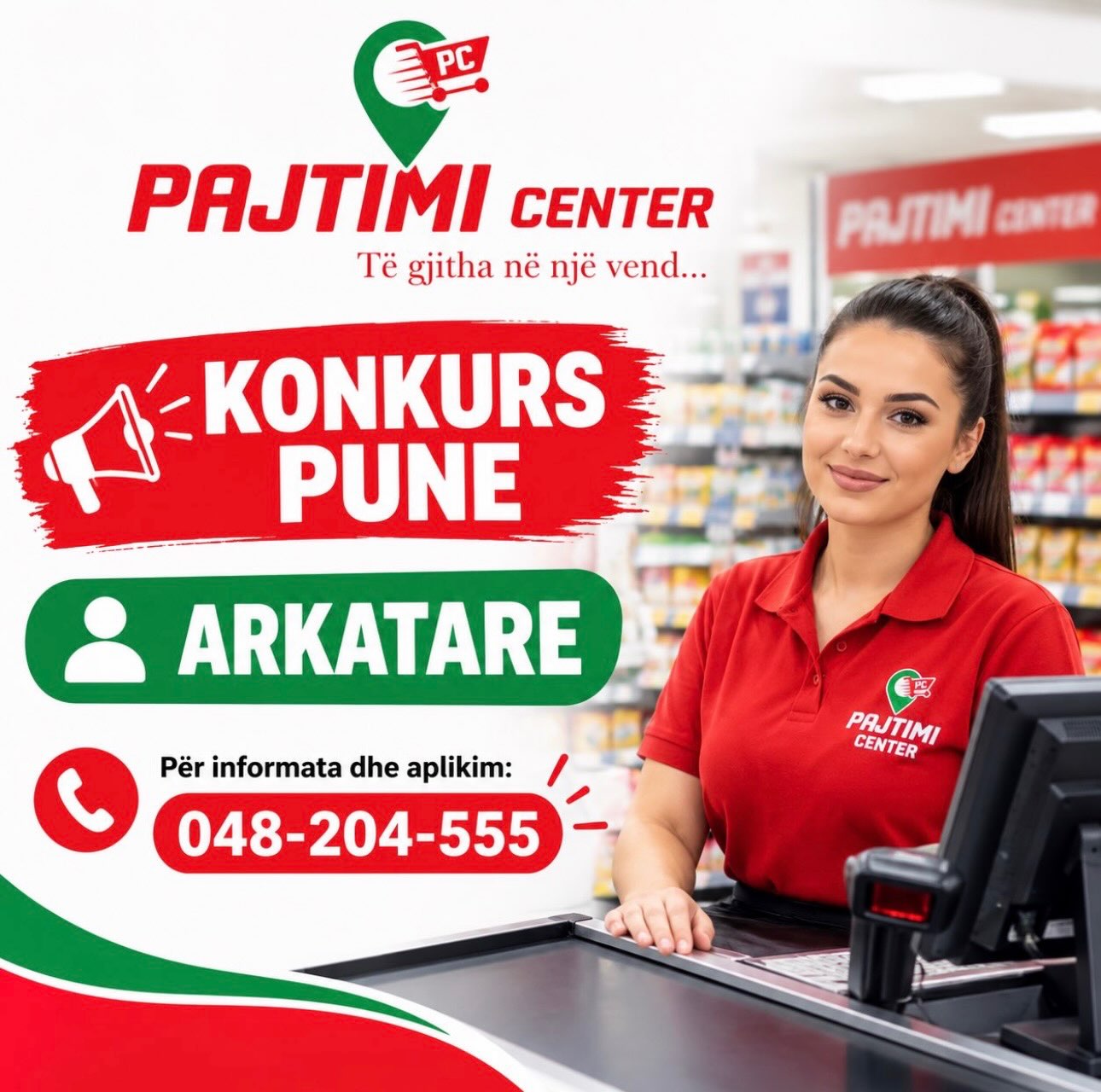 Njoftim pune për arkatare – Pajtimi Center - Malishevë