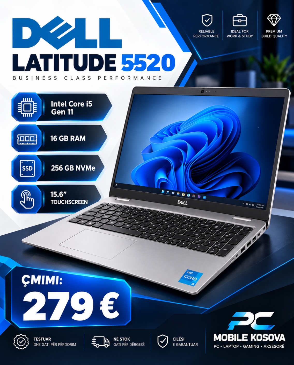Laptop Dell Latitude 5520 Intel Core i5 16GB – Pc Mobile Kosova   Sh.p.k 💻 🖥