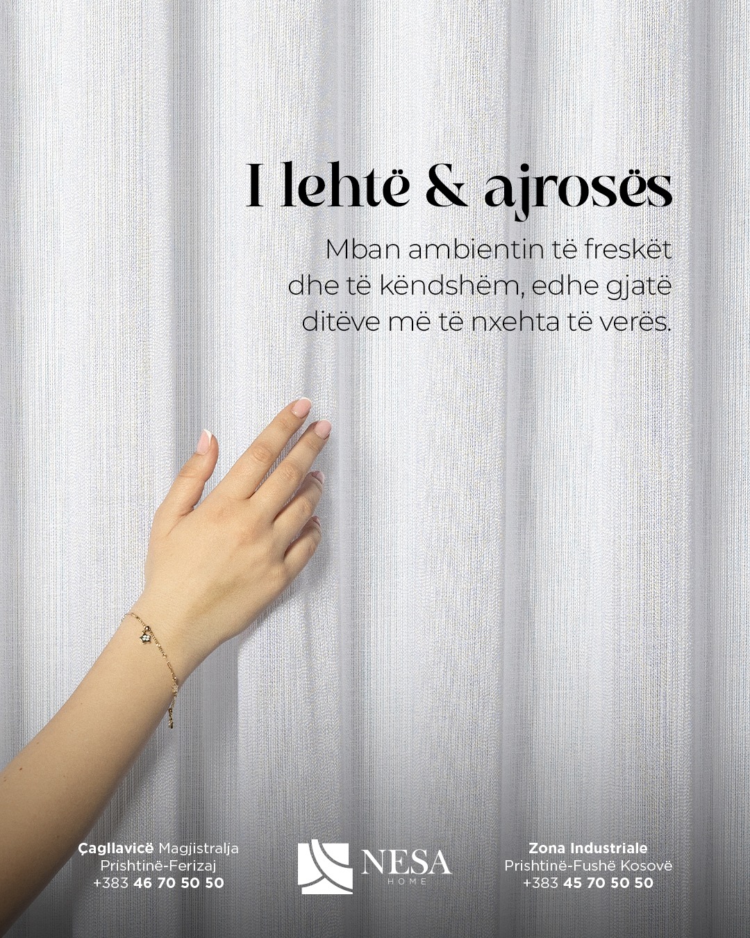 Perde tyl e bardhë e lehtë – Perde & Tepiha NESA HOME