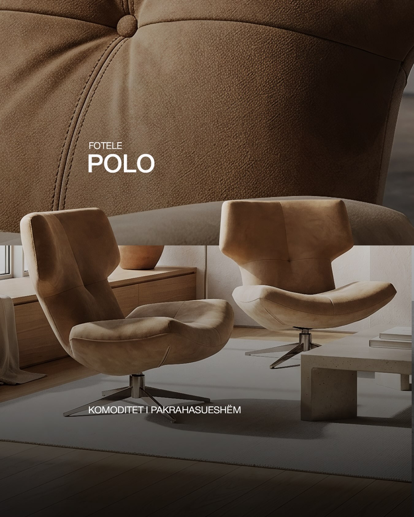 Fotele Polo bezhë rrotulluese – Pierre Cardin Home Kosova