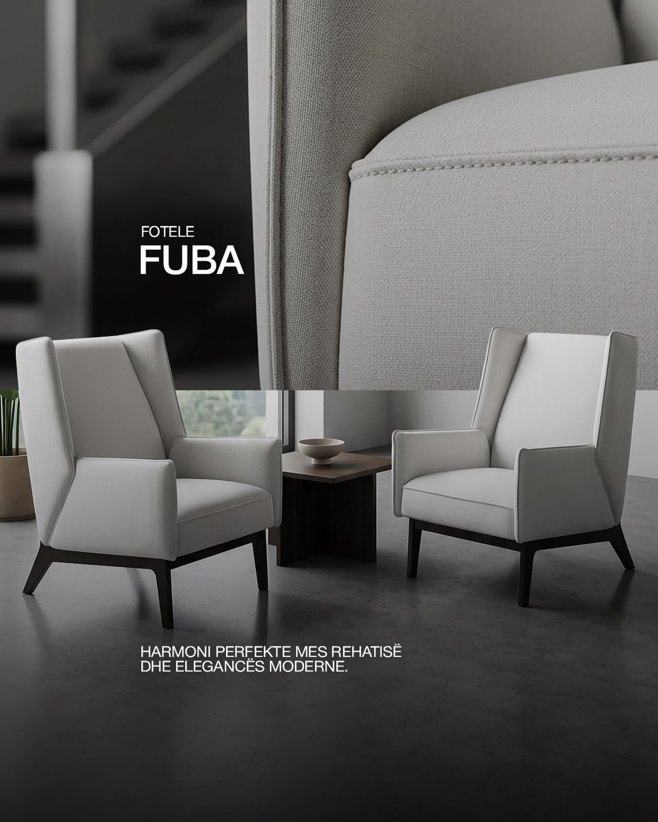 Fotele Fuba të bardha – Pierre Cardin Home Kosova
