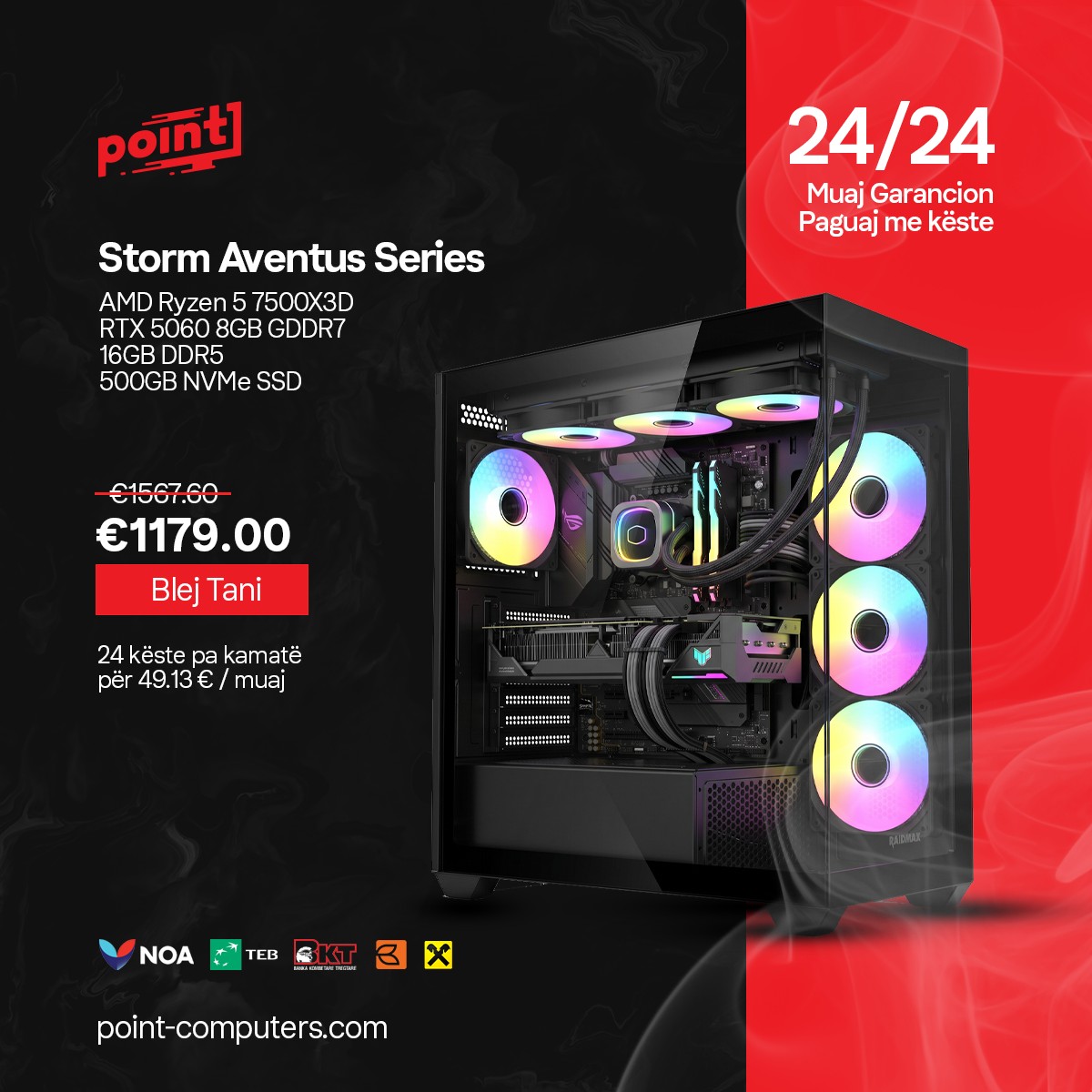 PC gaming Storm Aventus Ryzen 7 me RTX 5060 – Point Computers (2)