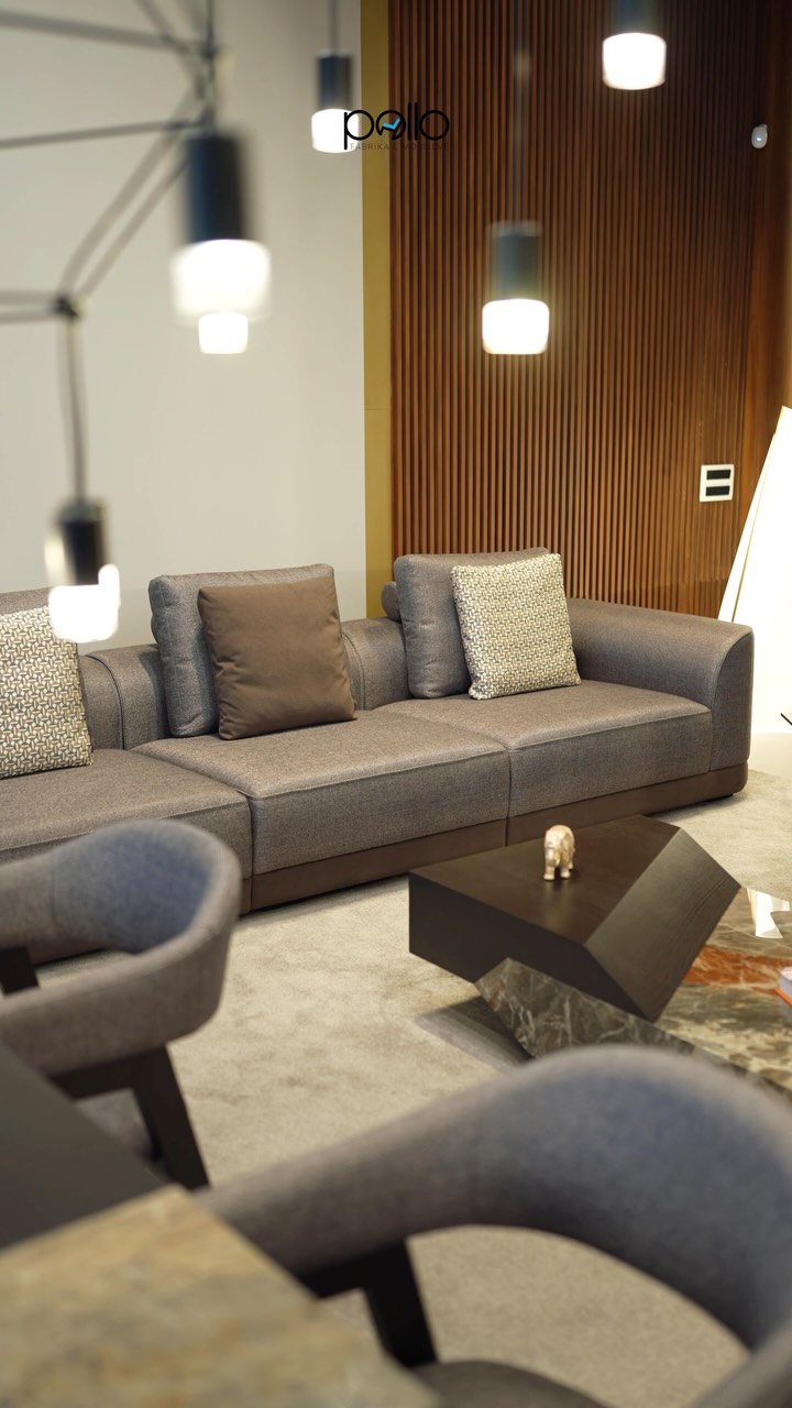 Set divanesh gri me kolltuqe – Pollo Home