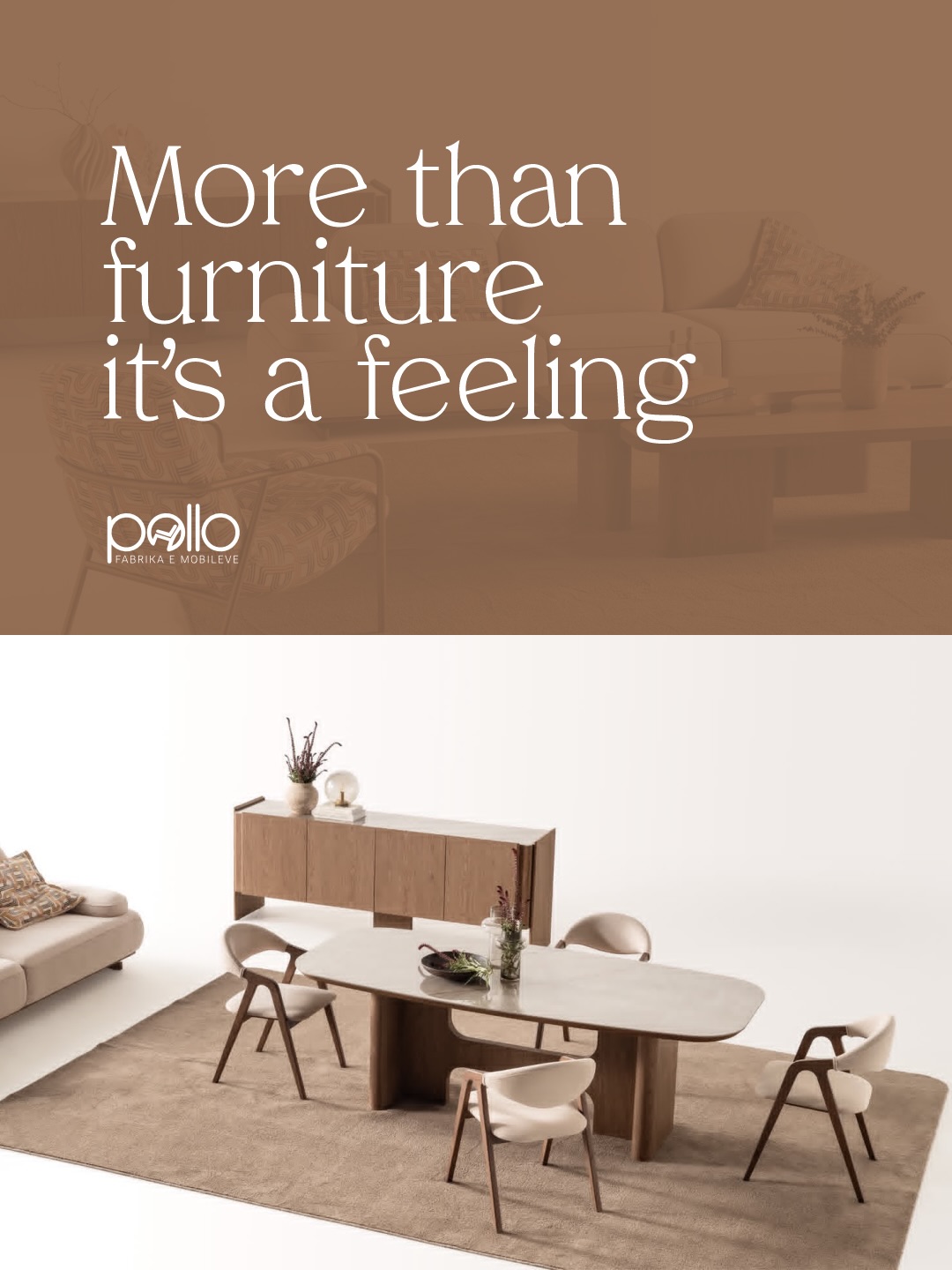 Set ngrënieje me tavolinë ovale dhe bufe – Pollo Home