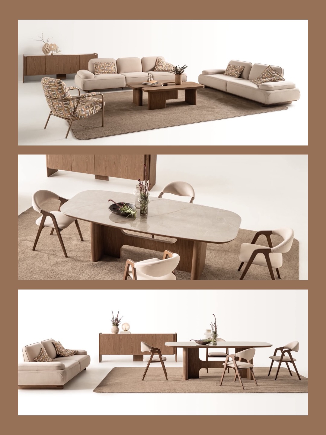 Set ngrënieje me tavolinë ovale dhe bufe – Pollo Home (4)