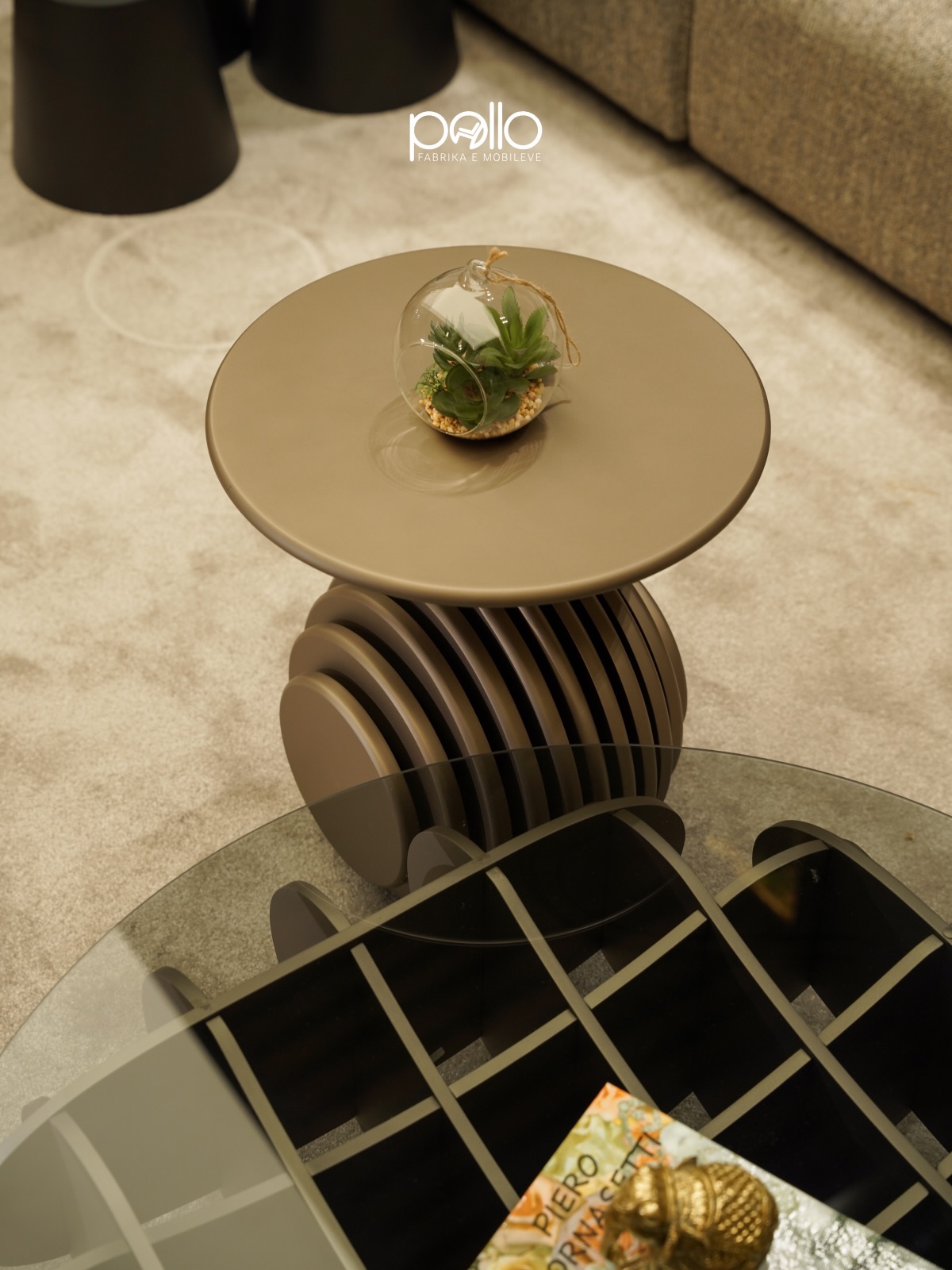 Tavolina salloni moderne në ngjyrë bronzi – Pollo Home (2)