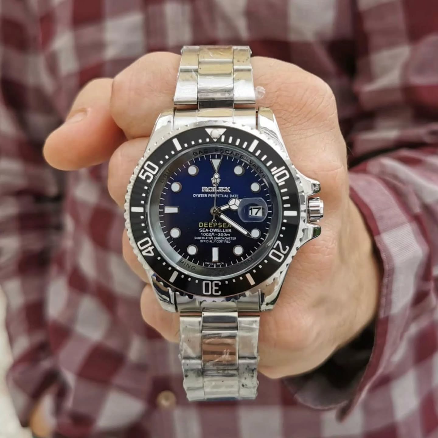 Orë dore me dizajn Rolex Deepsea blu – porosit online ora