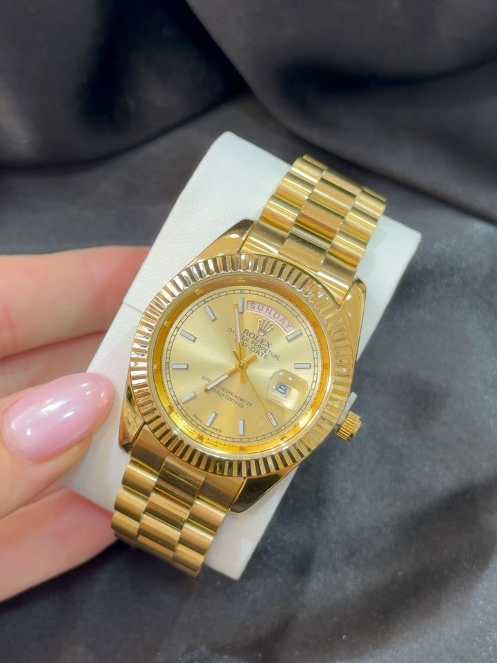 Orë dore për meshkuj me dizajn Rolex në kuti – Porosit Online A&B (4)