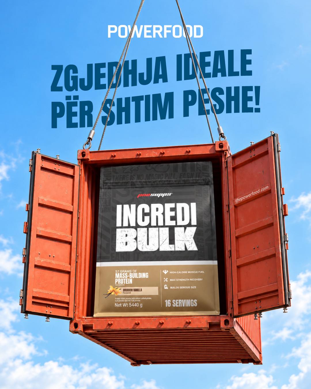 Gainer ProSupps IncrediBulk për shtim peshe – Powerfood
