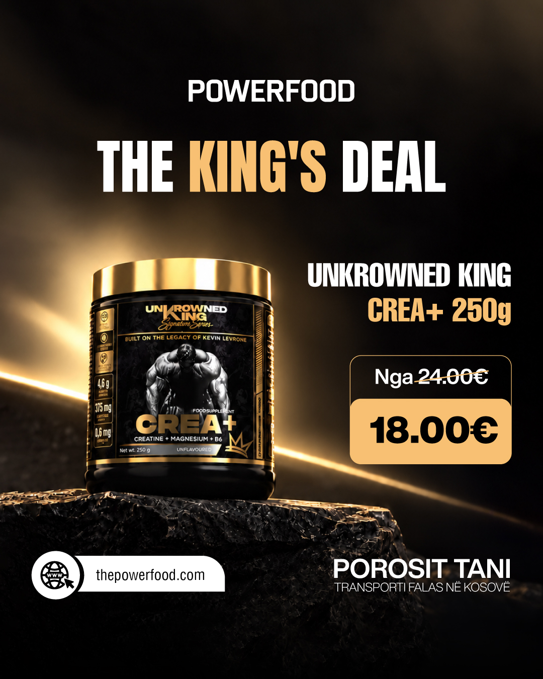 Proteinë Unkrowned King Whey+ – Powerfood (2)