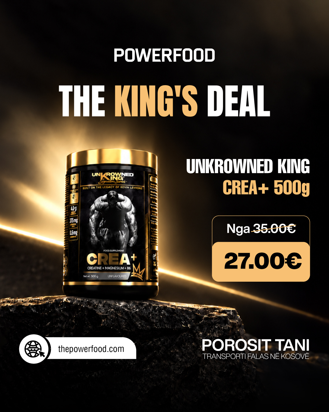 Proteinë Unkrowned King Whey+ – Powerfood (3)