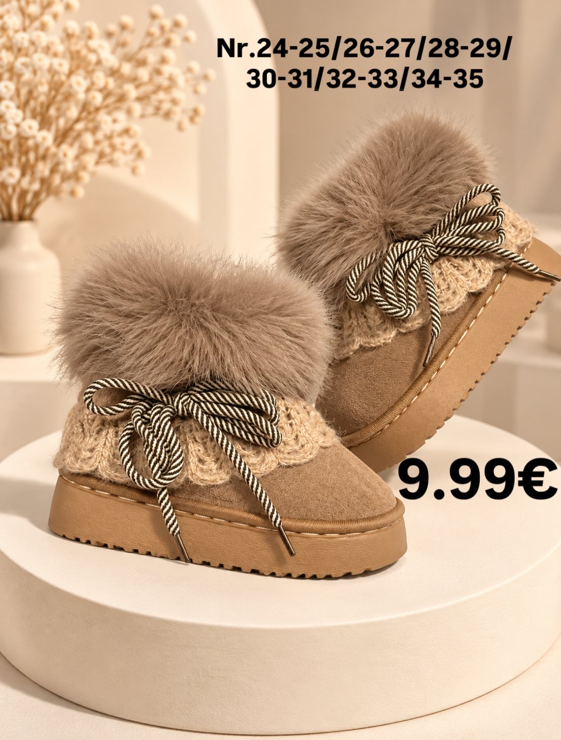Çizme dimërore për fëmijë me push dhe lidhëse – Premium Center Ferizaj