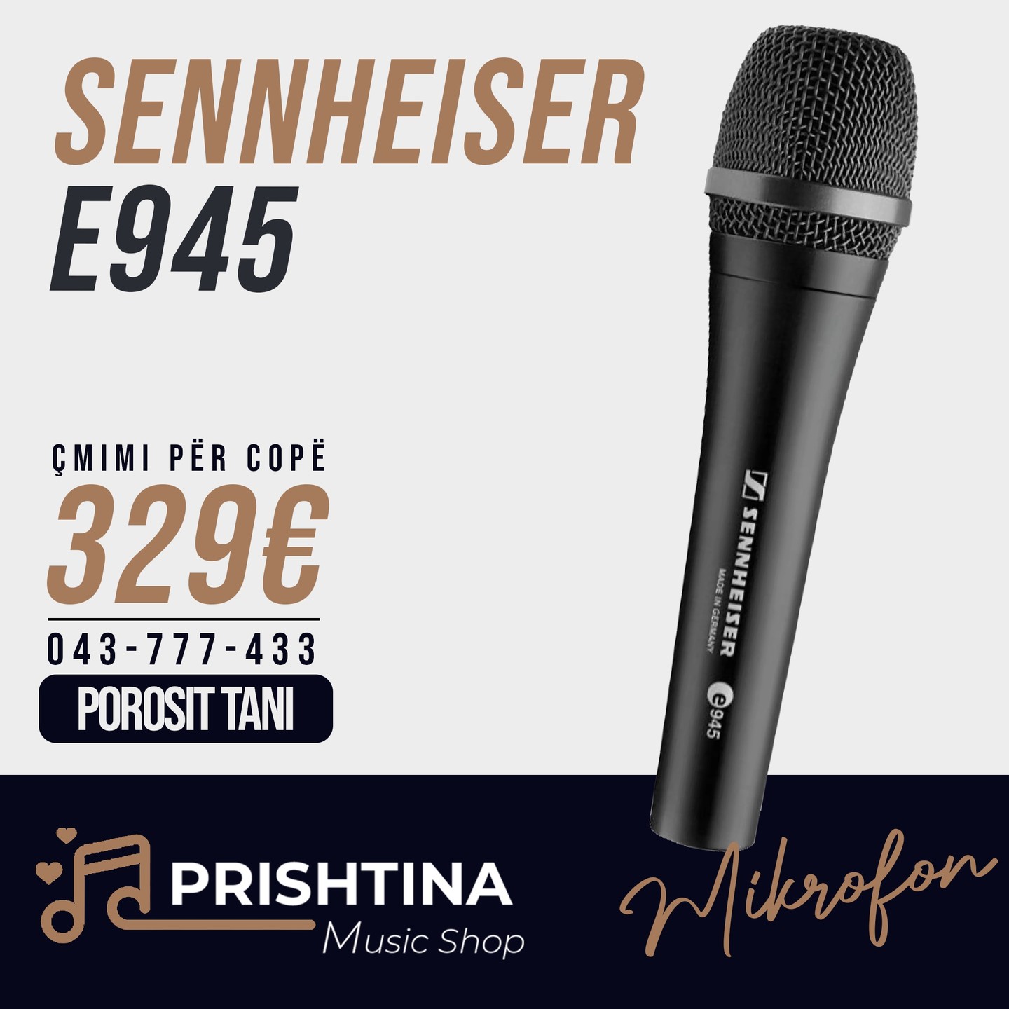 Mikrofon dinamik Sennheiser E945 – Prishtina Music Shop