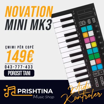 Kontroller MIDI Novation Mini MK3 me 25 tasta