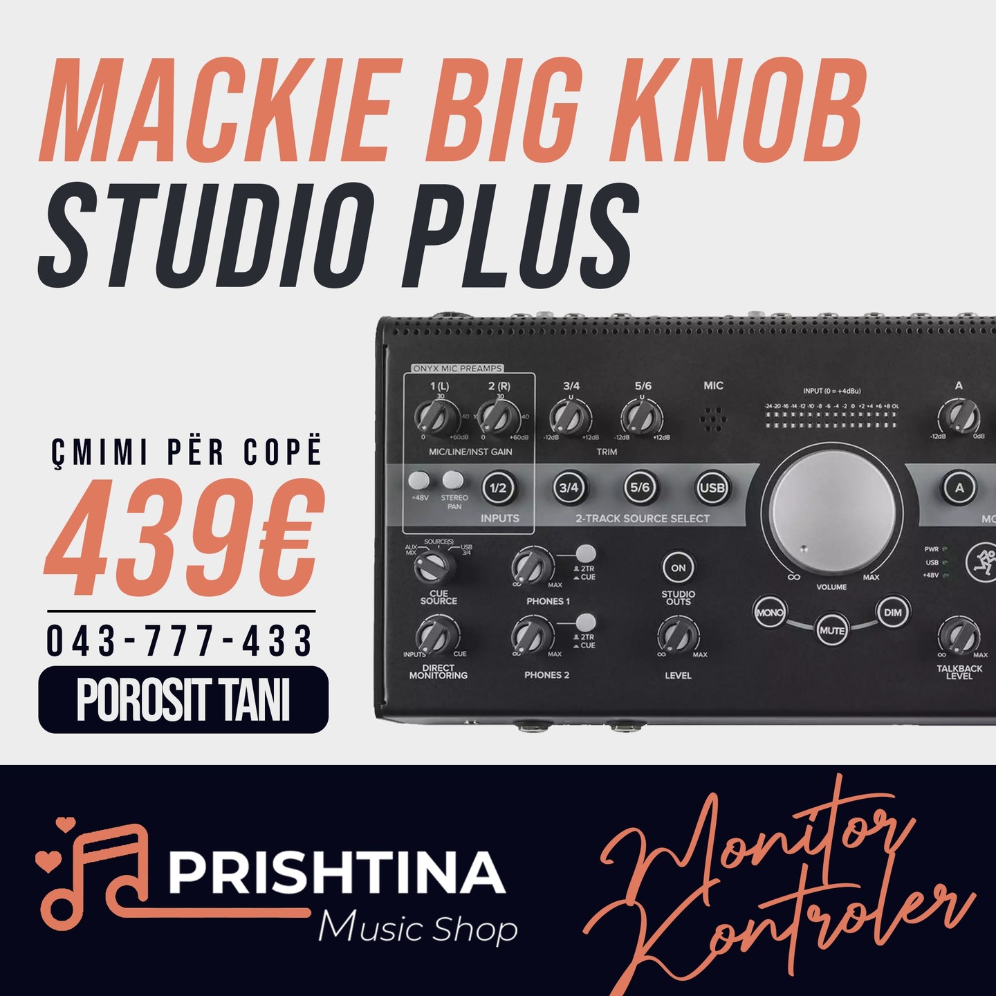 Kontrollues monitorësh Mackie Big Knob Studio Plus – Prishtina Music Shop