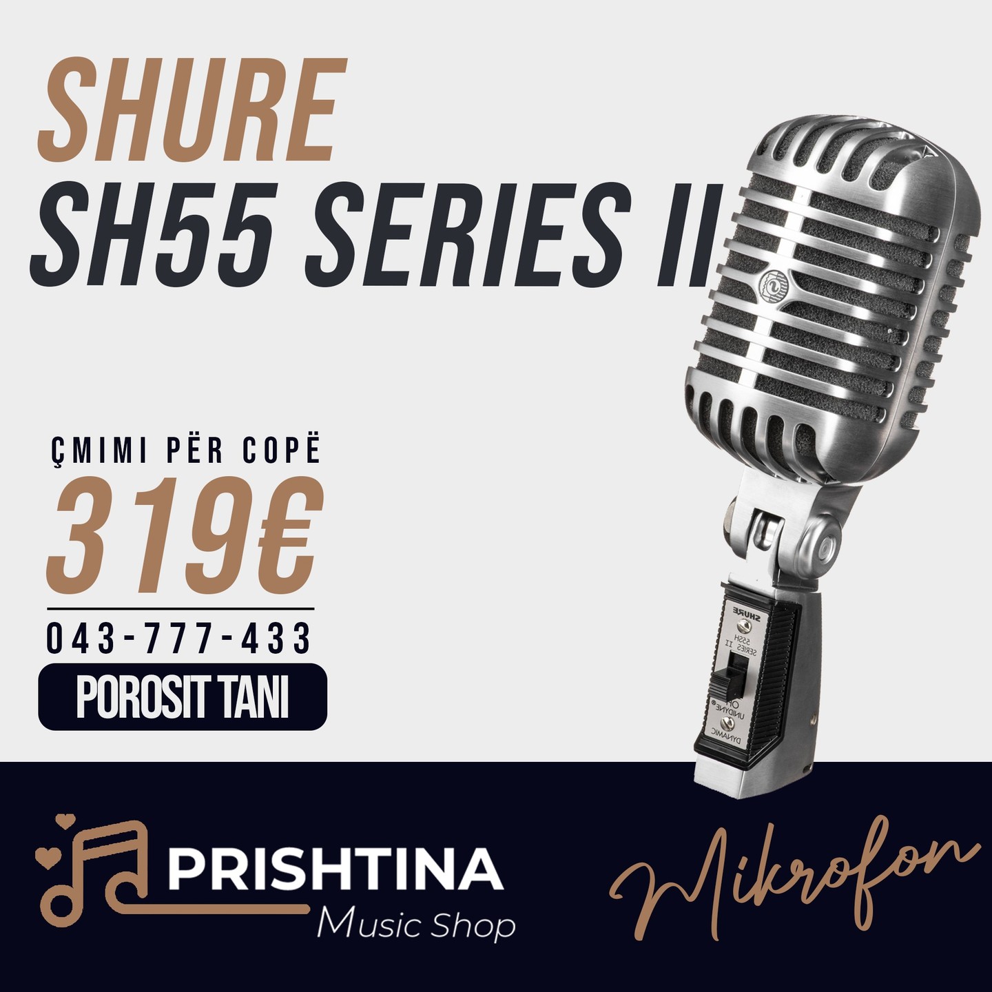 Mikrofon Shure SH55 Series 2 retro – Prishtina Music Shop