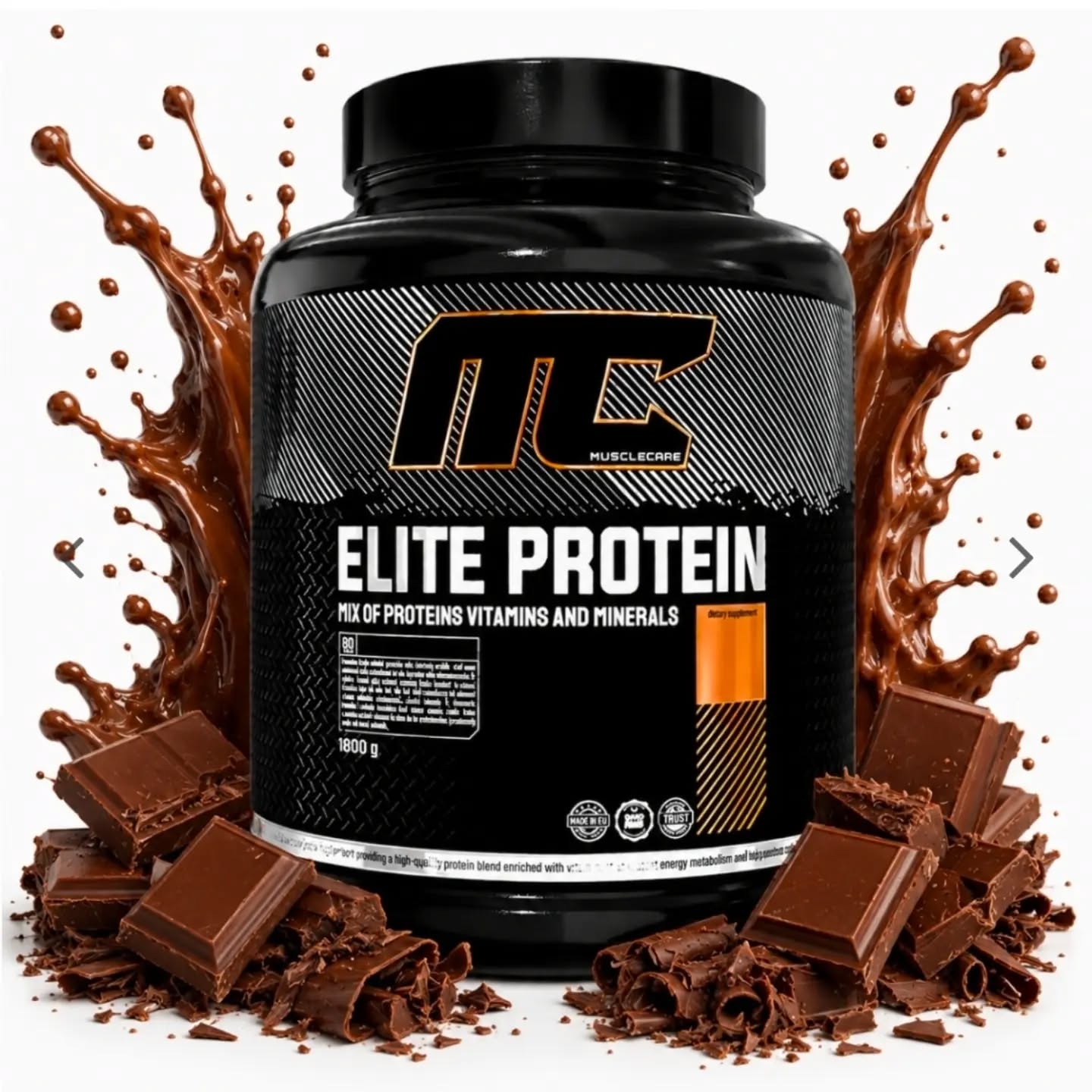 Proteinë Elite Protein 1800 g me çokollatë – Proteinplus_kosova