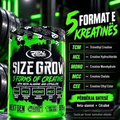 Kreatinë Real Pharm Size Grow 5 forma