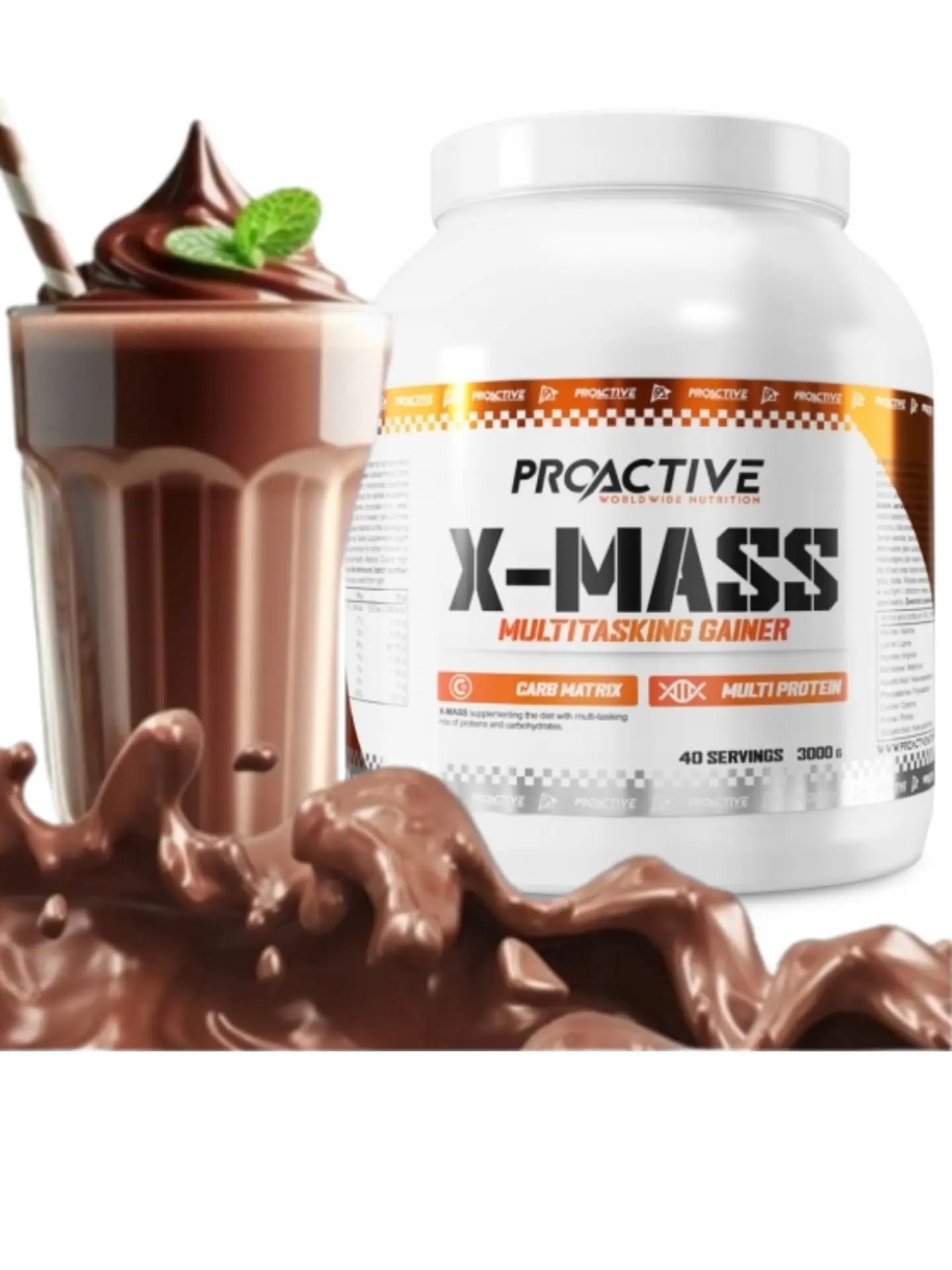Gainer Proactive X-Mass me çokollatë – Proteinplus_kosova