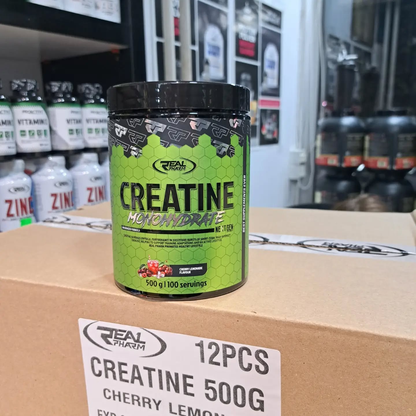 Kreatinë monohidrat Real Pharm 500 g – Proteinplus_kosova