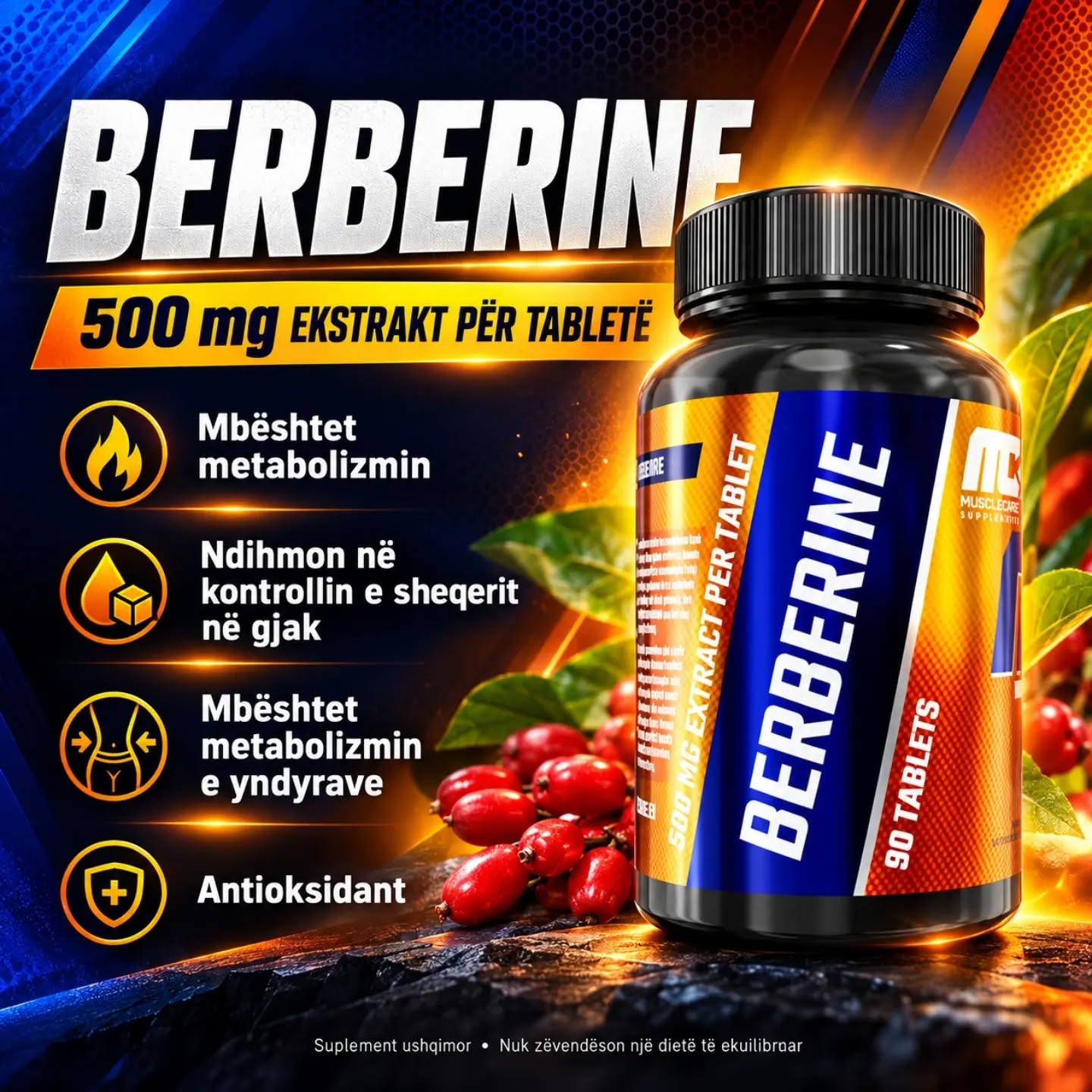 Berberinë 500 mg 90 tableta – Proteinplus_kosova