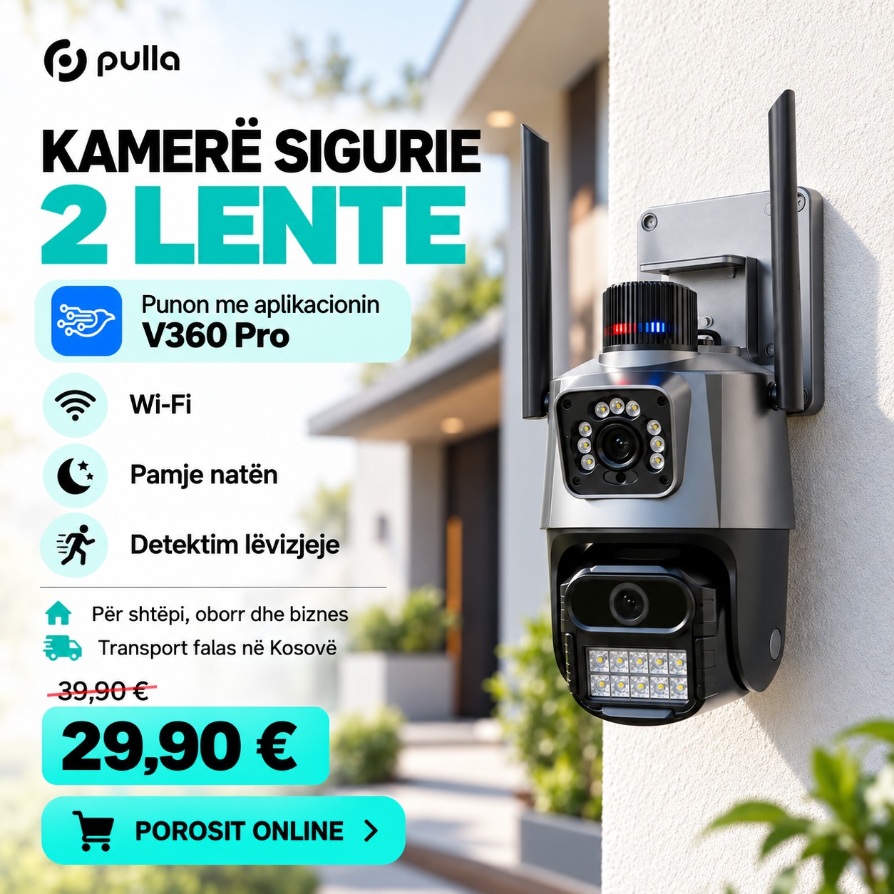 Kamerë sigurie V360 Pro me 2 lente – PULLA | Dyqani Online