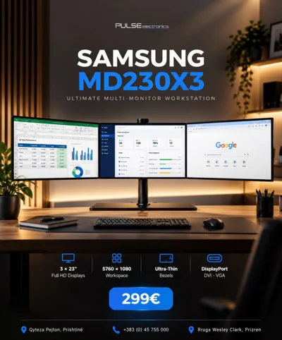 Workstation Samsung MD230X3 me 3 monitorë